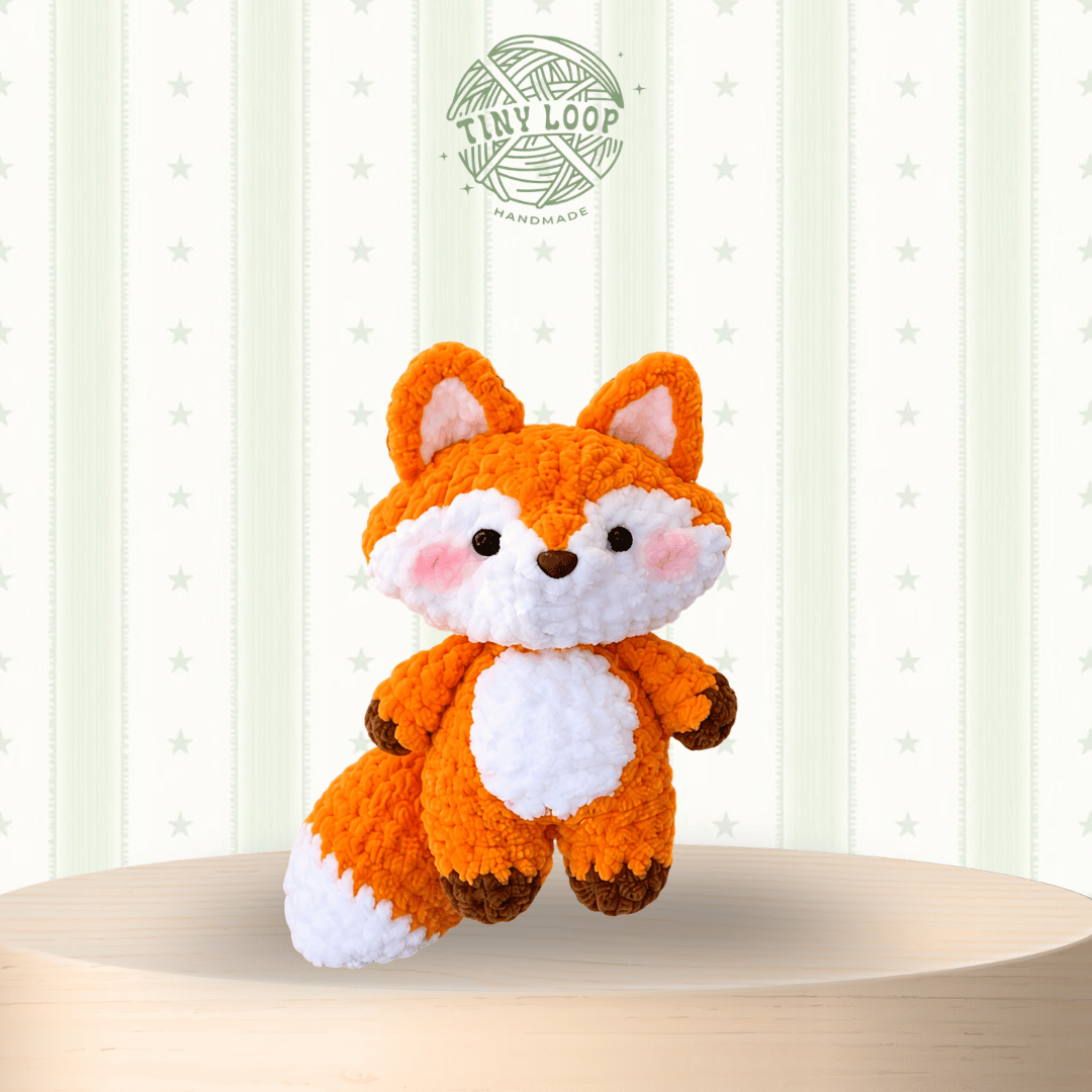 Móc khóa hình con cáo handmade len đan dễ thương