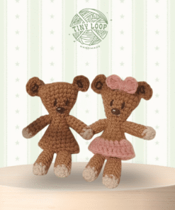 Móc khóa hình con gấu handmade nhỏ xinh trang trí balo