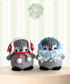 3 mẫu móc khóa len Chim Cánh Cụt Handmade- Tinyloop handmade