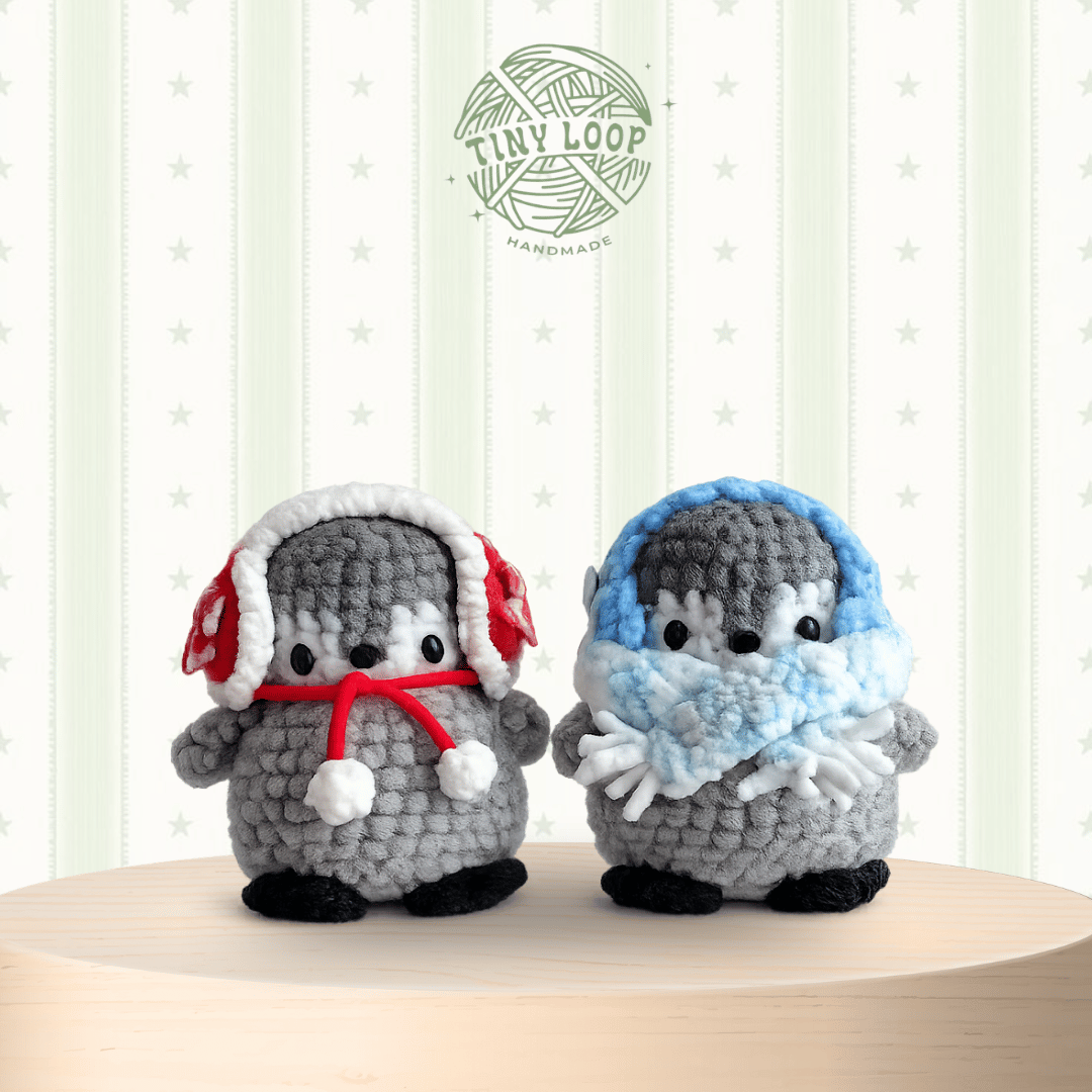 3 mẫu móc khóa len Chim Cánh Cụt Handmade- Tinyloop handmade