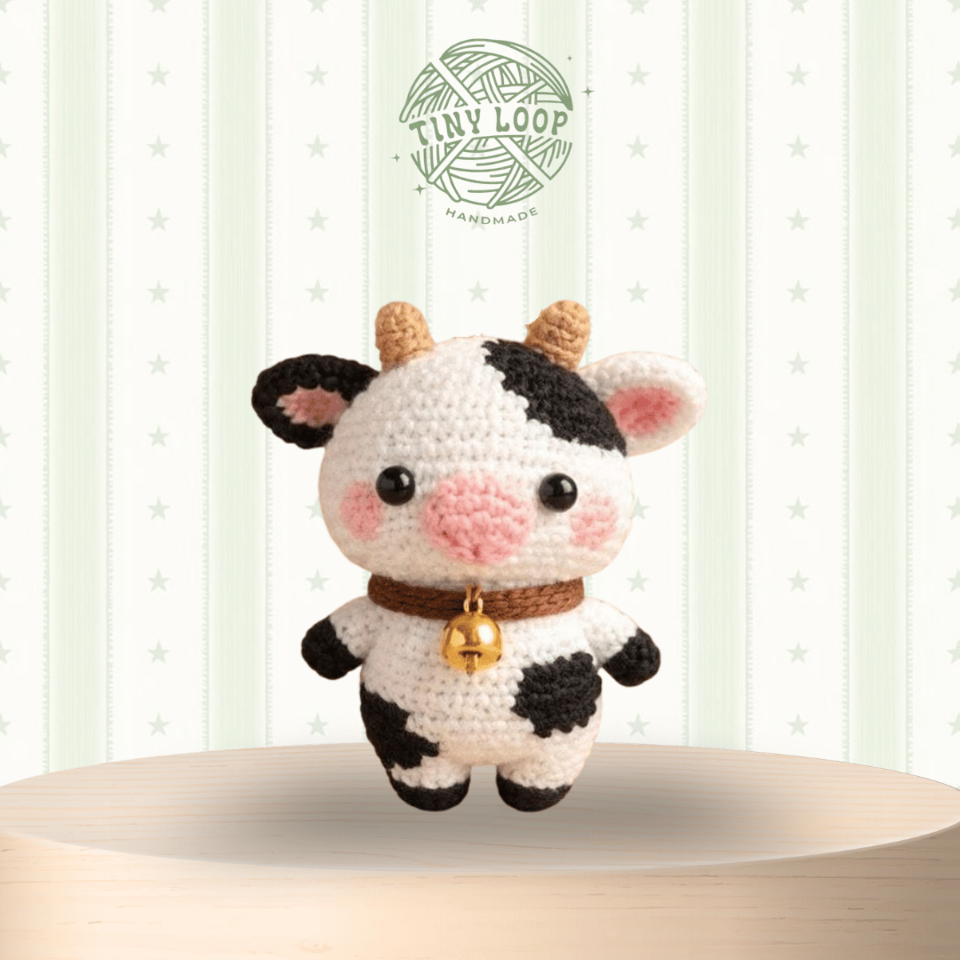 Móc khóa len Con Bò Sữa Handmade