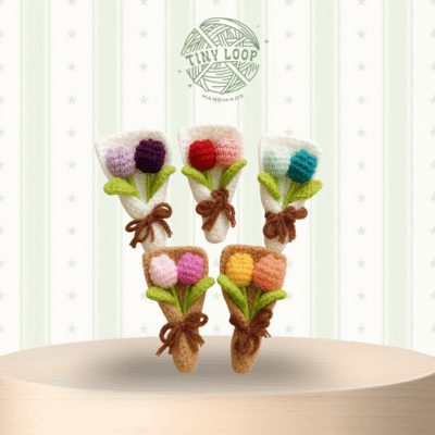 Móc khoá hoa tulip nhiều màu