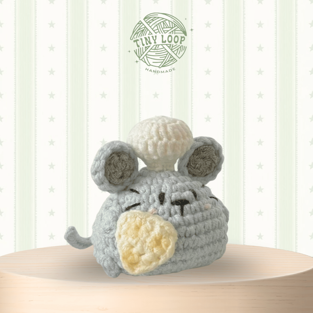 Móc khóa len Chuột Đầu Bếp Handmade –Người bạn nhỏ nhiều niềm vui