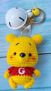 Móc khóa len Gấu Pooh Handmade – Người bạn nhỏ mang đến sự ấm áp - Ảnh 4