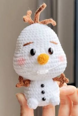 Móc khóa len Olaf Handmade – nụ cười của người tuyết đáng yêu - Ảnh 3