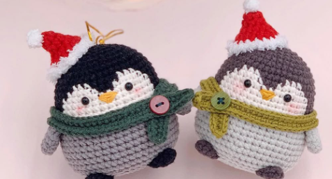 3 mẫu móc khóa len Chim Cánh Cụt Handmade- Tinyloop handmade - Ảnh 2