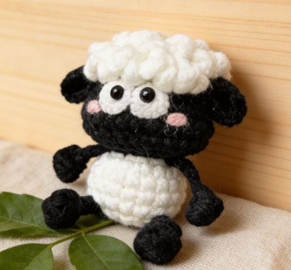 Móc khóa len Cừu Shaun Handmade - Ảnh 3