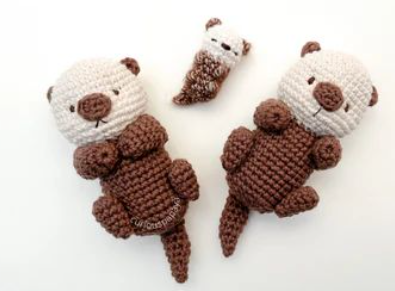 1 mẫu móc khóa len Rái Cá Handmade - Ảnh 3
