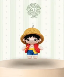 Móc khóa len Luffy 2026